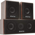 Fenton HF5W - Heimkino Musikanlage Für Audiosystem 1150 Watt - 5.0 Surround Sound System, 5-Teiliges Home Entertainment System, Heimkino Soundsystem, Für Zuhause, Wohnzimmer - Nussbraun