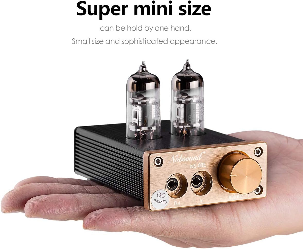 Nobsound NS-08E Kopfhörerverstärker Mit Röhren, Hifi Mini Valve Tube Headphone Amplifier Stereo Amp Audio
