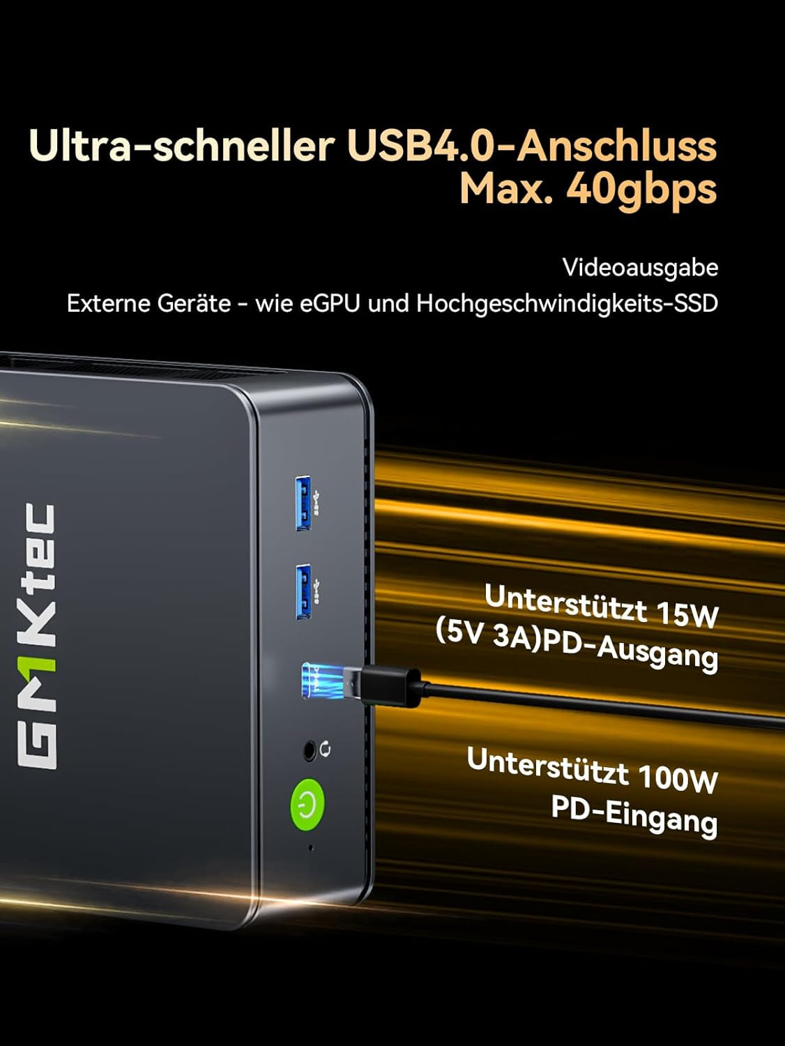 Gmktec Mini PC Ryzen 5 7640HS (Stärker 6800H) Mit Grafikkarte AMD 760M, 16GB DDR5 RAM 512G Pcie3.0 SSD, M6 Ultra Gaming Mini PC Mit Dual 2.5G Lan/Wifi 6E/Triple 4K Display/Usb 4.0 Für Spiele Und Büro