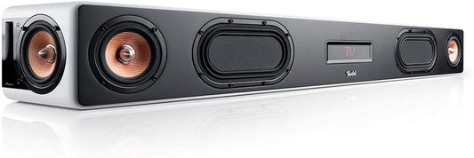 Teufel CINEBAR Ultima - Leistungsstarke Soundbar 380 Watt, Eingebauter Xxl-Subwoofer, Dynamore Ultra, Dolby Audio, Bluetooth Aptx, Bassrefex, HDMI 3D ARC CEC‌ - Weiß
