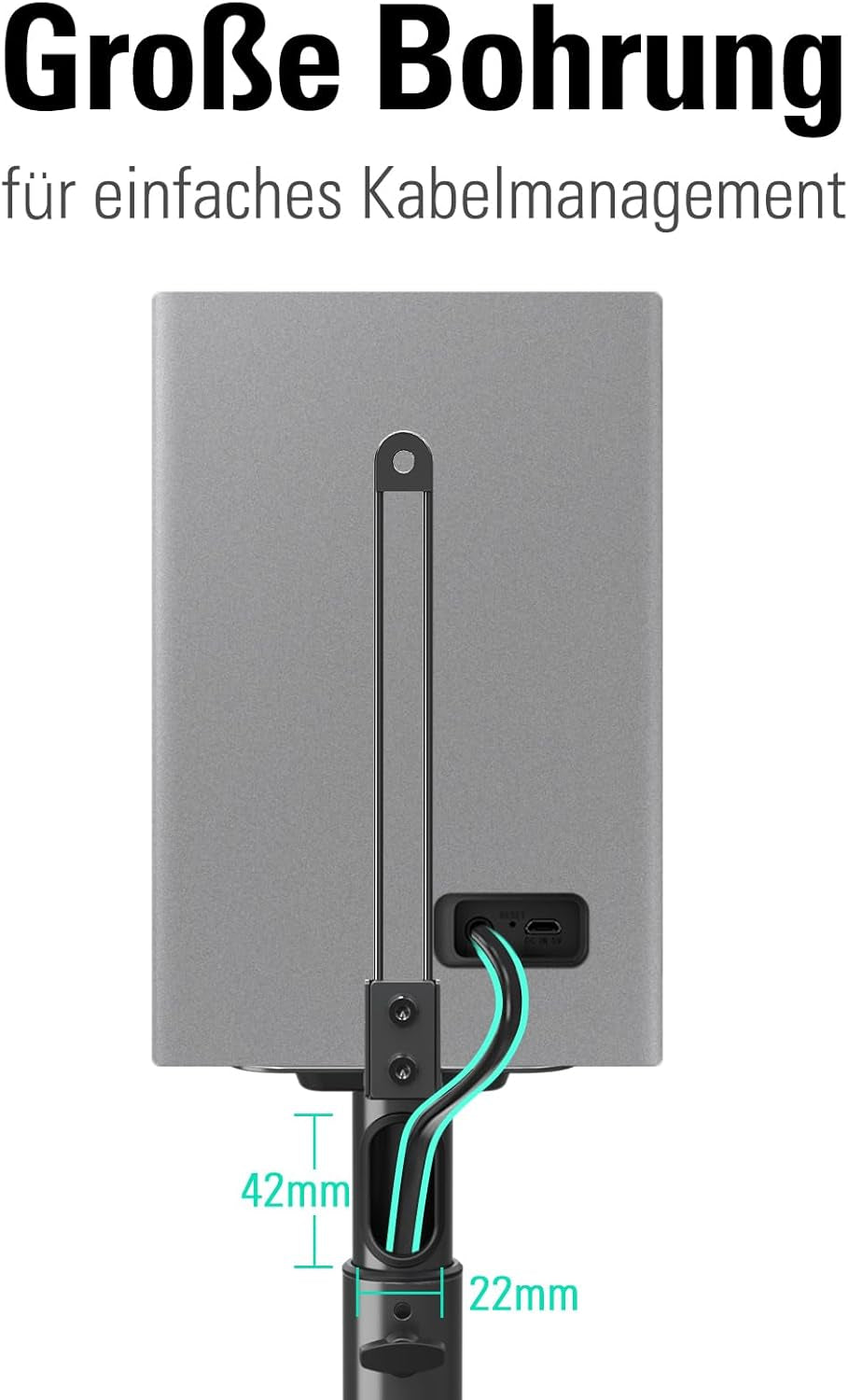 Mounting Dream Lautsprecherständer Höhenverstellbar Für Satelliten Bis Zu 5KG, 2Er-Set Bodenständer