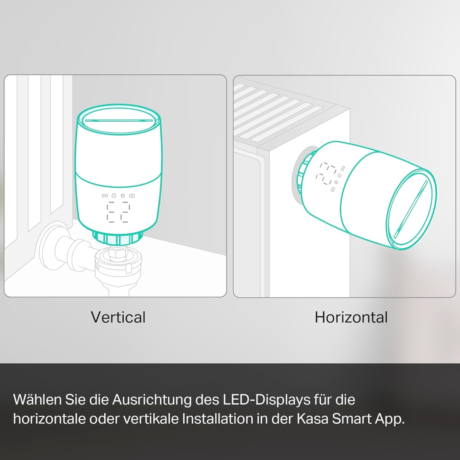 Tp-Link Smartes Heizkörperthermostat - Erweiterungseinheit, Benötigt Kasa Hub, Heizungssteuerung (Kasa App, Zeitpläne, Geofencing, Fensteröffnungserkennung), Matter, Alexa, Apple Home