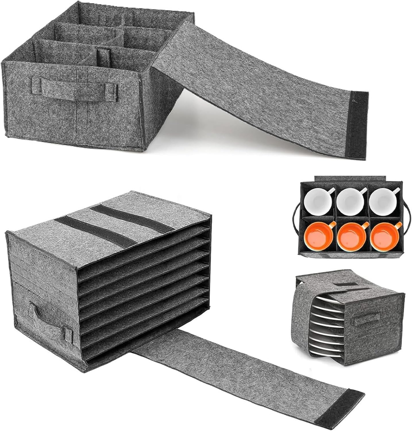 Tellerhalter Und Tassenhalter Für Wohnmobil - 2 Stück, Aufbewahrung Für 8 Teller 6 Tassen, Organizer Schrank Camping Zubehör Küche Becherträger Für Wohnwagen Und Boote