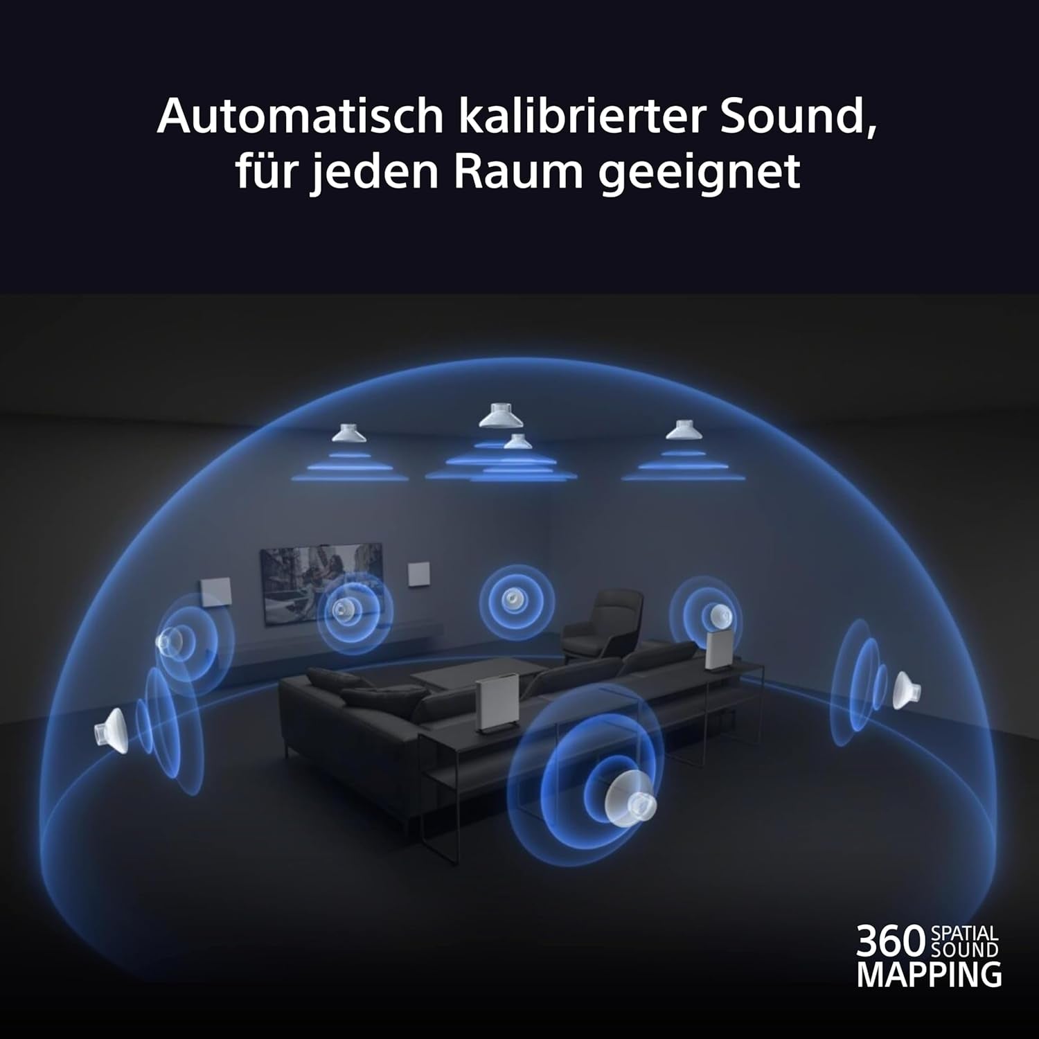Sony BRAVIA Theatre Quad - Home Entertainment-System Mit Vier Kabellosen Lautsprechern, 360 Spatial Sound Mapping, Klangfeldoptimierung, 3-Wege-Lautsprecher, Dolby Atmos/Dts:X
