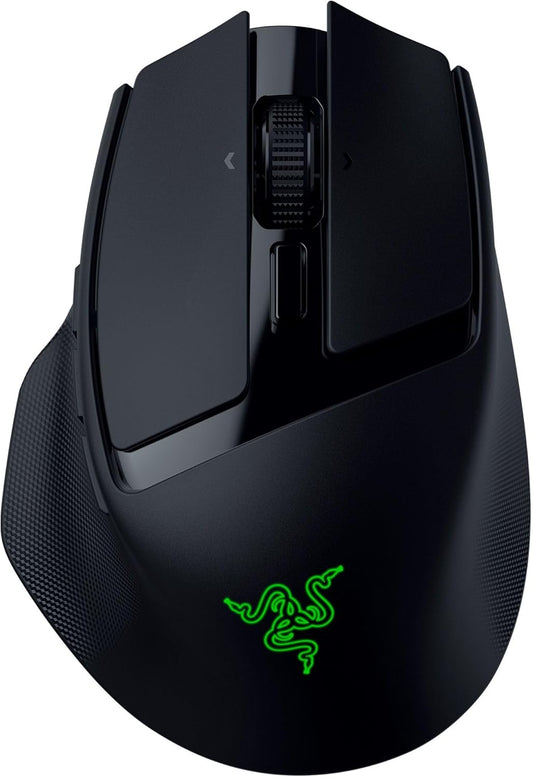 Razer Basilisk Mobile - Kleine Ergonomische Kabellose Gaming-Maus - AI Prompt Master - Focus X 18K Sensor (Tri-Mode-Konnektivität, Bis Zu 105 Stunden, Mausschalter Gen-3) Schwarz