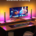 RGB Lightbar Funktioniert Mit Alexa, Gaming Lampe, Fernseher Beleuchtung per App Und Fernbedienung, Musik Sync, Timer, Ambiente Lampe Für Schreibtisch Monitor Zimmer Feiertage