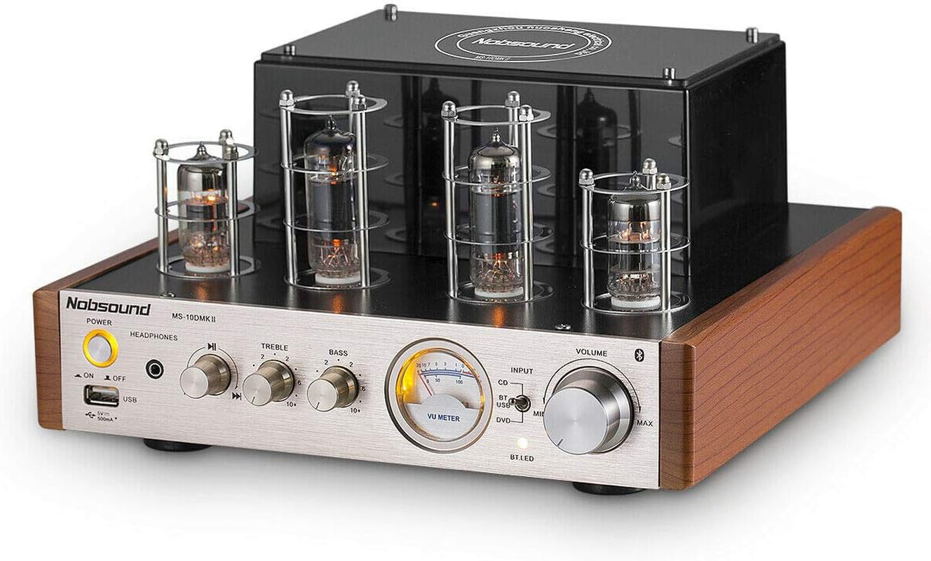 Nobsound MS-10D MKII Tube Amplifier Bluetooth/Usb/Headphone Amp Bass&Treble Hifi Verstärker Audio Receiver Stereo Röhrenverstärker