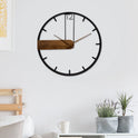 Creative Wall Clock for Living Room, Solid Wood and Metal Artistic Decorative Clock