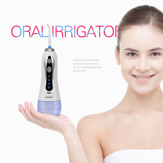3 Modes Cordless Oral Irrigator Portable Water Dental Flosser USB Rechargeable Water Jet Floss Tooth Pick 5 Jet Tips 300ml