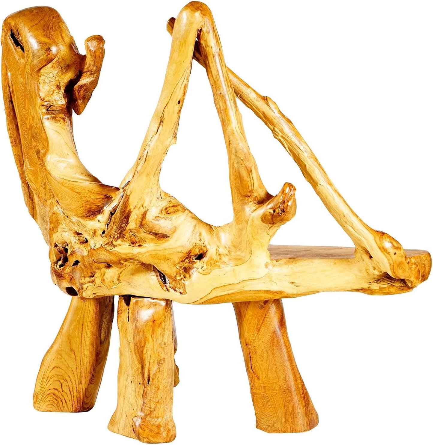 Windalf Hobbit Sitzbank Gartenbank RUBBY 134 Cm Handarbeit Wurzelholz