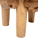 Teak Couchtisch Bosco-60Cm Natural Massivholz Teakwurzel Wohnzimmertisch Tisch