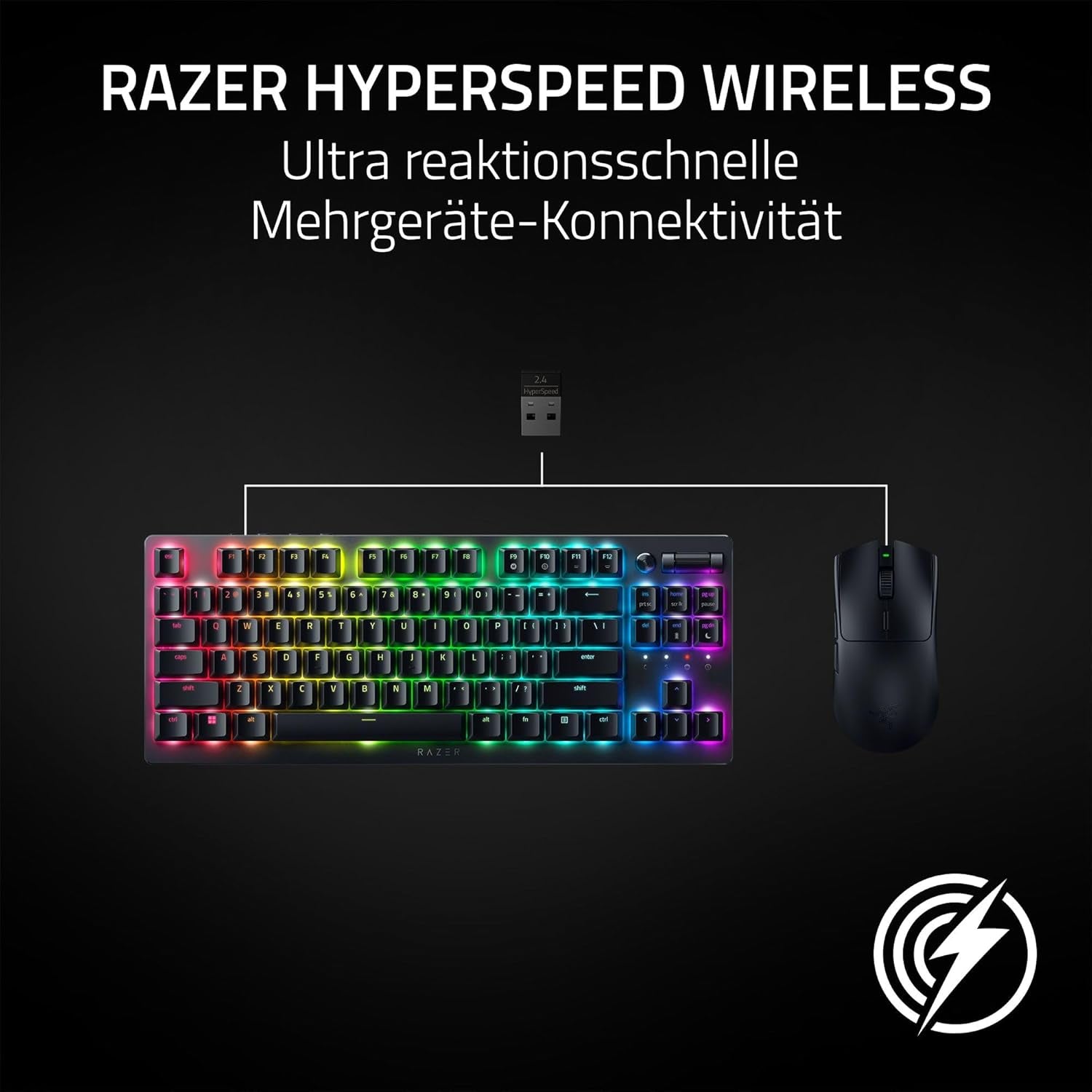 Razer Viper V3 Hyperspeed - Kabellose Esports Gaming-Maus - Focus Pro 30K DPI Sensor - Bis Zu 280 Std. Akku, Mechanische Maus-Switches 2Th Generation - Kabellose Abtastrate 4000Hz- Pc/Mac | Schwarz