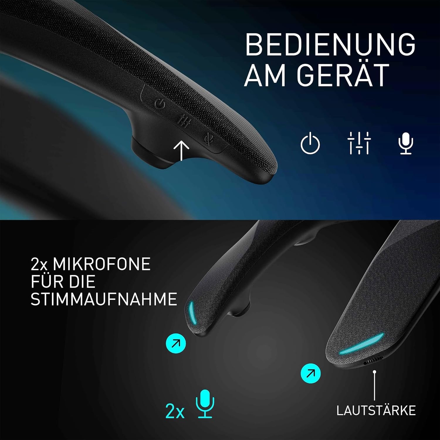 Panasonic SC-GNW30 Kabelloser Heimkino Nacken-Lautsprecher Surround Sound System Mit Integriertem Mikrofon; HDMI 2.1, USB, Bluetooth 9H Akkulaufzeit, Kompatibel Mit TV, PC, Macos, Ps4/Ps5/Switch/Xbox