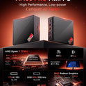 Nipogi AM06 PRO Mini PC АMD Ryzen 7 7730U(8C/16T, Bis Zu 4,5 Ghz), 32 GB DDR4 1024 GB M.2 SSD Mini Desktop Computer Wifi 6, 4K-Dreifachdisplay, Dual-Lan, DP/HDMI 2.0/Typ-C