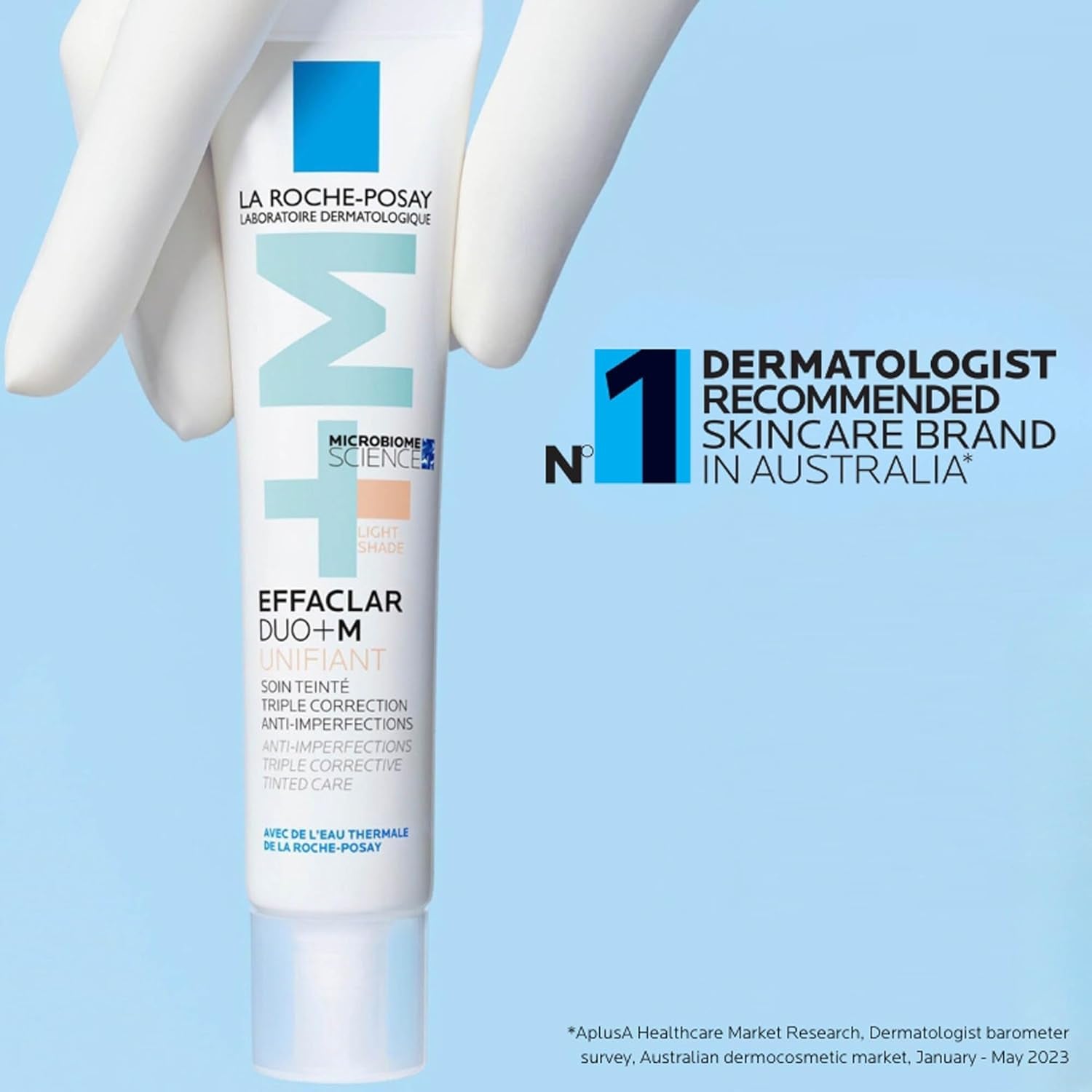 La Roche Posay Effaclar Duo+M Unifiant Hell, Getönte Gesichtspflege, Dreifach Korrigierende, Tiefenwirksame Pflege Gegen Unreinheiten Und Pickelmale, Anti-Rückfall, Für Zu Akne Neigende Haut, 40 Ml