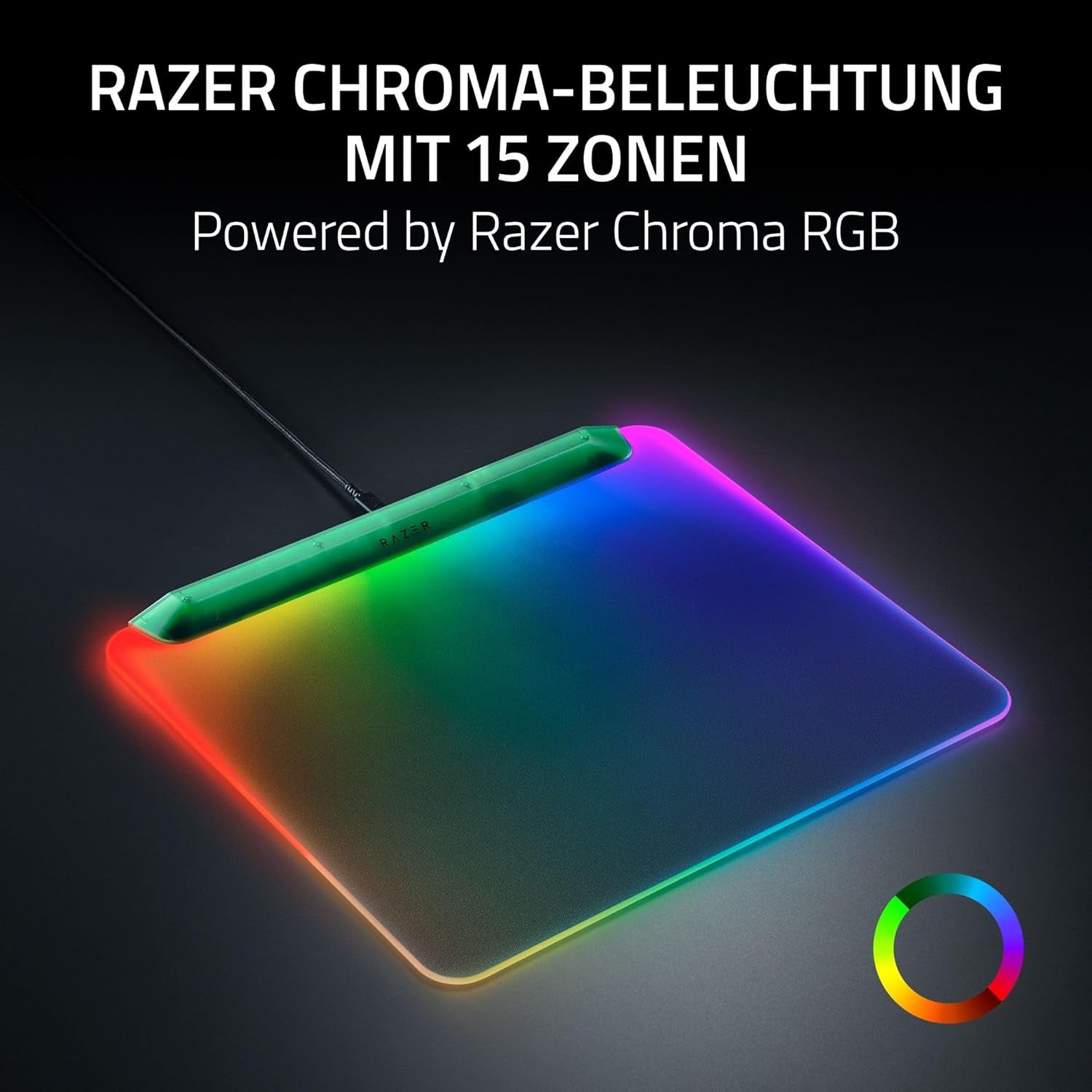 Razer Firefly V2 Pro Phantom Green Edition - Voll Beleuchtete Gaming-Mausmatte Mit Chroma RGB (USB 2.0-Hub, Mikrotexturierte Oberfläche, Rutschfeste Unterlage) Phantom Green