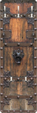 Bilderwelten Garderobe Vintage 105Cm X 34Cm 3D-Optik Historische Holztür Garderobenhaken Garderobenpaneel Flurgarderobe Flur-Möbel Wandgarderobe Holz