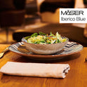 MÄSER 934017 Iberico Blue 12-Teiliges Tafelservice Für 4 Personen Im Maurischen Stil, Teller Set Mit Verschiedenen Vintage Mustern in Weiß Und Blau, Steinzeug