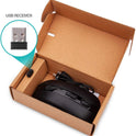 Kabellose Funkmaus, 2.4G Optische Maus Mit USB Nano Empfänger, 7 LED Beleuchtung Für Windows/Mac/Linux, Office Home, Schwarz
