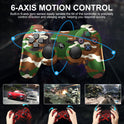 PS3 Controller Wireless 2 Pack,Verbesserte Fernbedienung Für Ps3,6-Achsen Gyro Sensor,Doppelter Vibration,Usb-Ladekabel (Camo Rot Und Camo Grün)