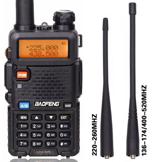 BaoFeng BF-UV5R Tri-Band Walkie Talkie 136-174Mhz 220-260Mhz/400-520Mhz+2 AntennaTwo Way Amatuer Portable ham Radio up of UV-5R
