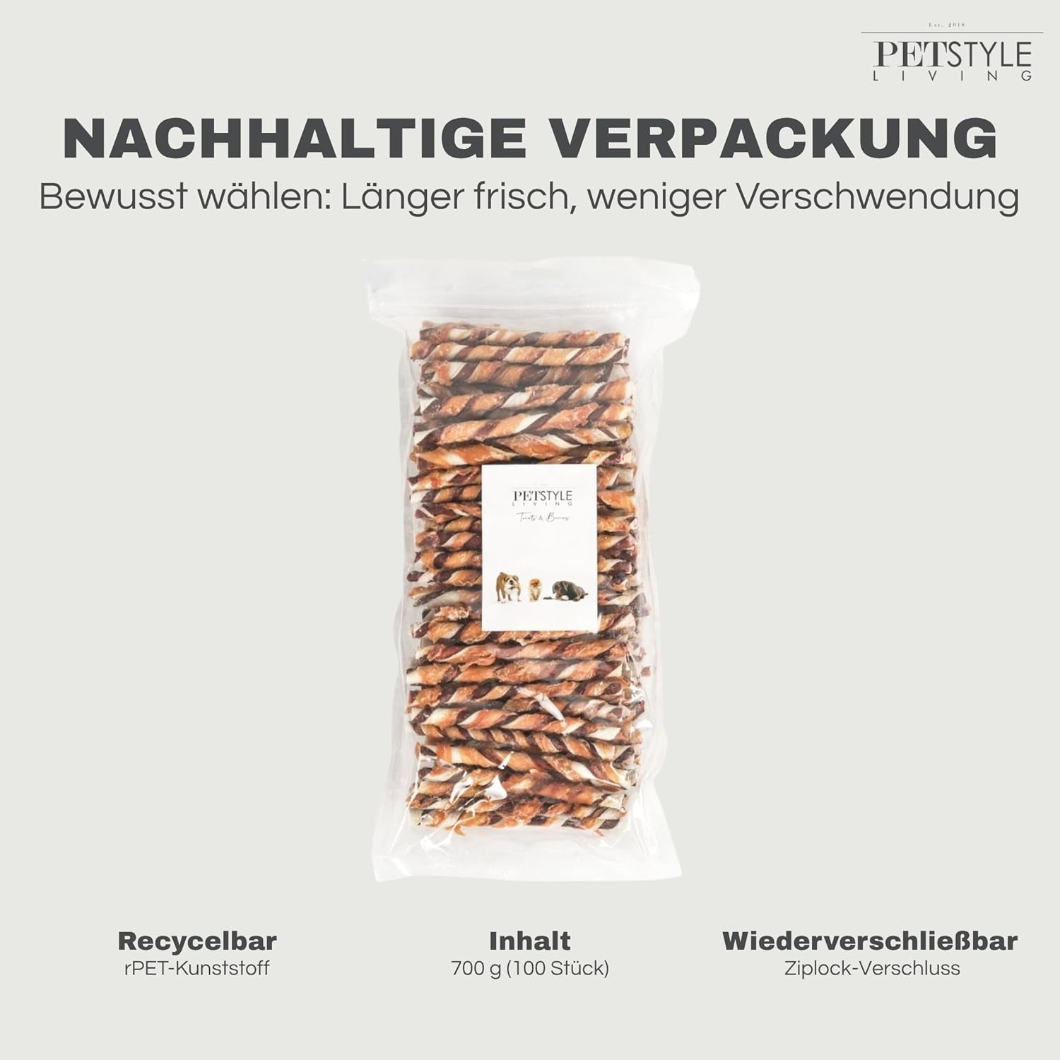 Kaustange Mit Huhn & Rind - Hundesnack - 12,5Cm - 100 Stück