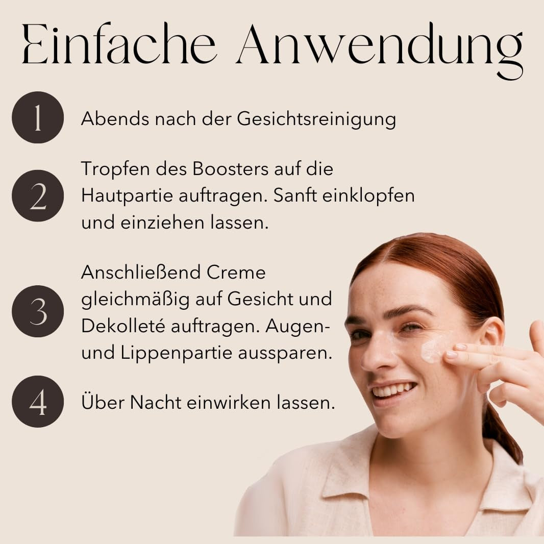 Mellow NOIR Anti-Falten Nachtpflege Duo - Hyaluronserum Mit Täglicher Nachtcreme - Sofort Straffend, Reduziert Sichtbare Poren & Rötungen - Für Eine Ebenere Haut - Vegan - Zertifizierte Naturkosmetik