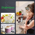 FRESKO 4-In-1 Stabmixer Edelstahl, 1000W Pürierstab Mit 12 Geschwindigkeiten Und Turbo-Modi, Inklusive Schneebesen, 500Ml Lebensmittelhacker Und 700Ml Messbecher, Für Babynahrung, Suppe, Smoothies