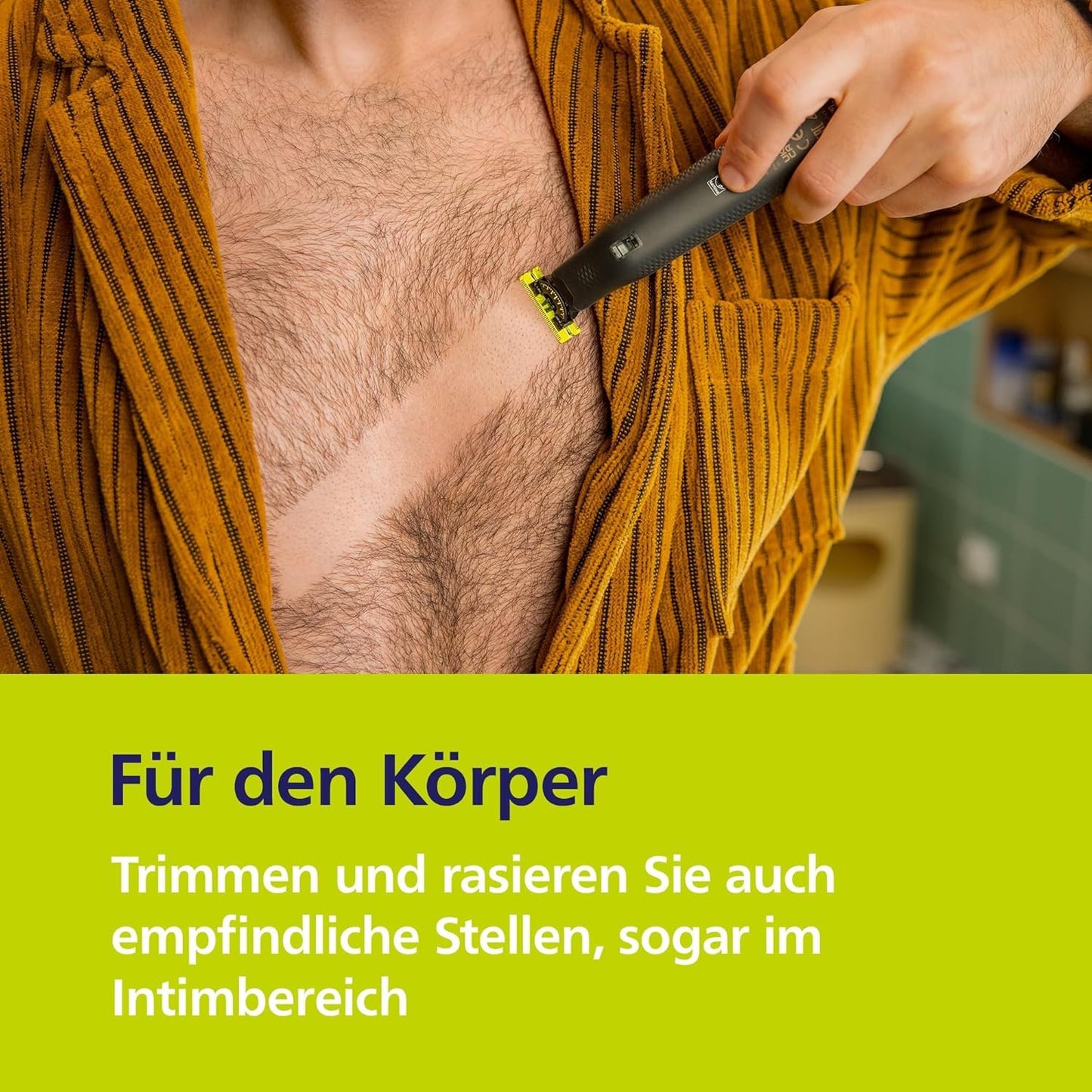 PHILIPS Oneblade Pro 360 Face & Body - Elektrischer Rasierer, Trimmer & Bodygroomer, 2X 360 Klingen, Präzisionskamm, 2X Körperaufsätze, Reisetasche, Für Gesicht & Körper (QP6552/30)