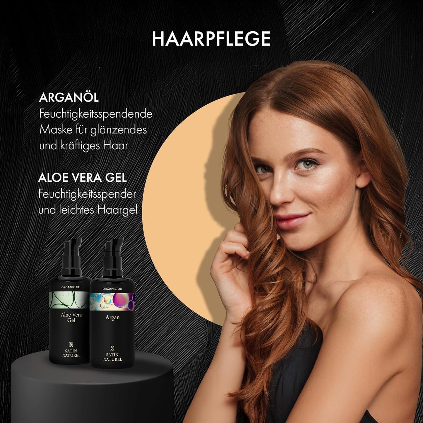 Satin Naturel Valentinstag Geschenkset Für Sie – Skincare Routine Mit Aloe Vera Gel, Arganöl, Vitamin C Serum, Hyaluron Serum & Retinol Creme – Vegan in Luxus Geschenkbox - Premium Edition