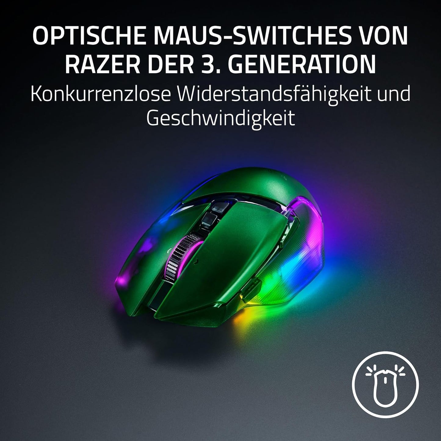 Razer Basilisk V3 Pro 35K Phantom Green Edition - Anpassbare Kabellose Ergonomische Rgb-Gaming-Maus - Optischer 35K DPI Sensor (4-Wege-Scrollrad, 13 Anpassbare Tasten) Phantom Green