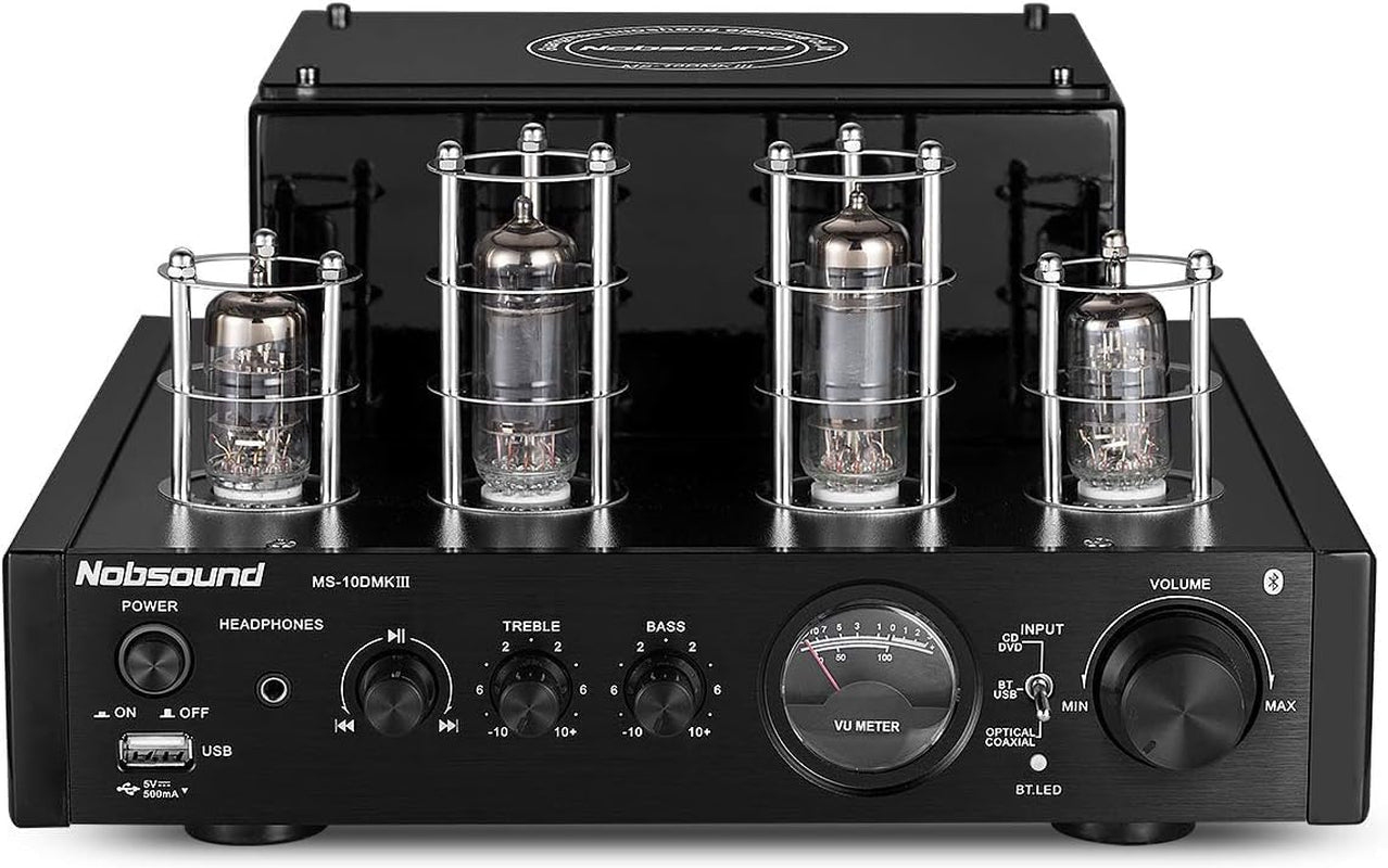 Nobsound MS-10D MKIII Hifi Röhrenverstärker: Bluetooth Hybrid Röhren-Endstufe Stereo Subwoofer Amplifier Usb/Optisch/Koax