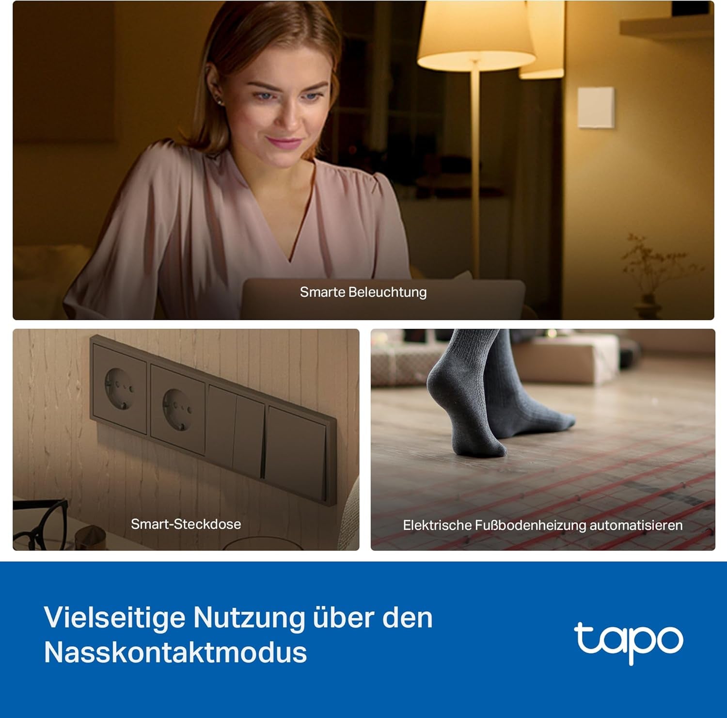 Tapo S110E WLAN Und Bluetooth Smart Relaisschalter, Dry/Wet Contact, 1 Kanal, 10A, Lichtschalter, Garagentoröffner, Energieerfassung, Kompatibel Mit Alexa, Matter, Kein Hub Erforderlich