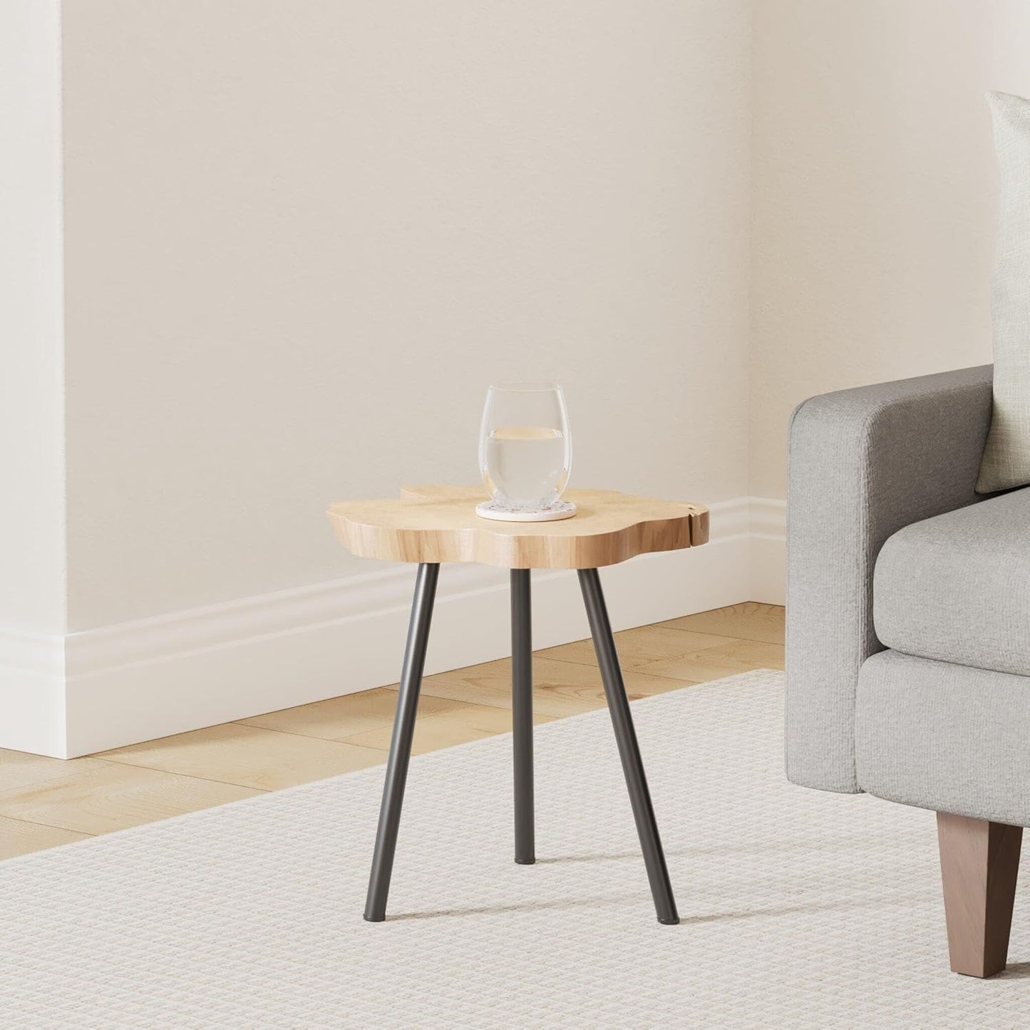 Teakholz Beistelltisch J010 Holztisch Wurzelholz Dreibeintisch Aus Massivholz