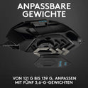 Logitech G502 HERO High-Performance Gaming-Maus Mit HERO 25K DPI Optischem Sensor, Rgb-Beleuchtung, Gewichtstuning, 11 Programmierbare Tasten, Anpassbare Spielprofile, Pc/Mac - Schwarz