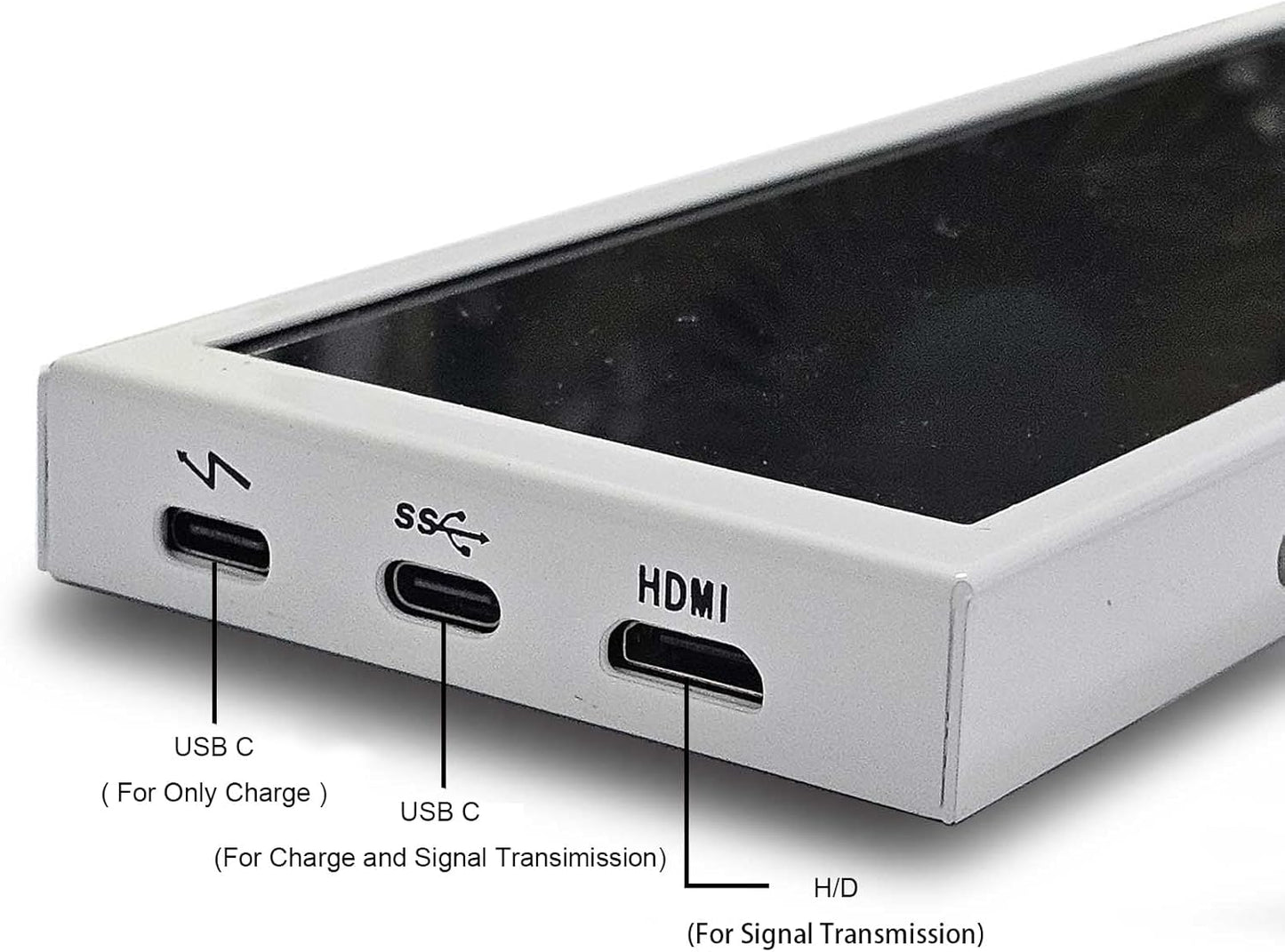 VSDISPLAY Weiß 7,84 Zoll 1280 X 400 IPS Mini Monitor Stretched Bar LCD Display Mit USB C Video Port