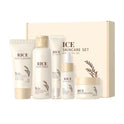 Rice Skincare Set 5-Teiliges Koreanisches Hautpflegeset Für Strahlende Haut - Glatte Gesichtspflegesets Mit Reiniger, Reiswasser, Serum, Augencreme, Gesichtscreme, Geschenkset Für Frauen Mädchen
