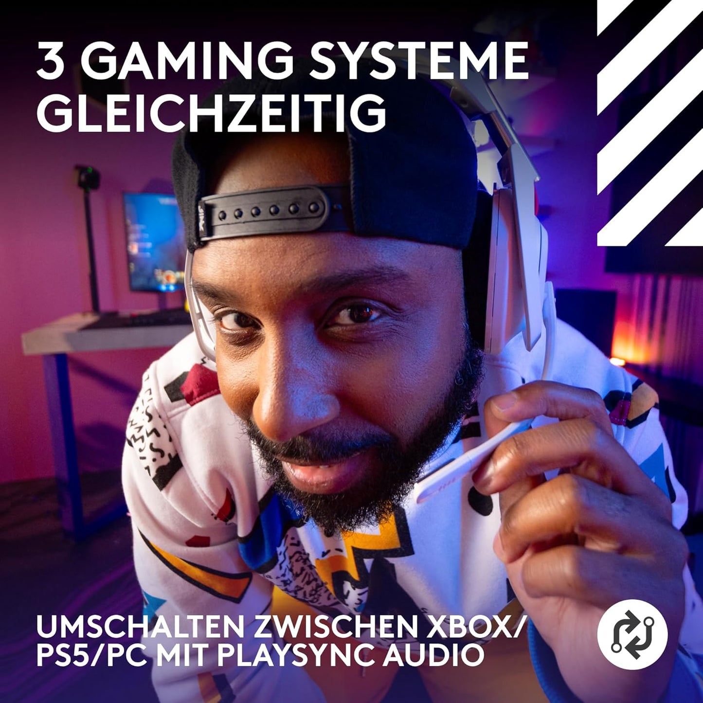 Logitech G Astro A50 LIGHTSPEED Kabellose Gaming-Headset + Basisstation (Gen 5), PRO-G GRAPHENE, 3-System-Umschaltung, USB-C Für Xbox, PS5, Pc/Mac Oder Nintendo Switch & Switch 2, Bluetooth - Weiß