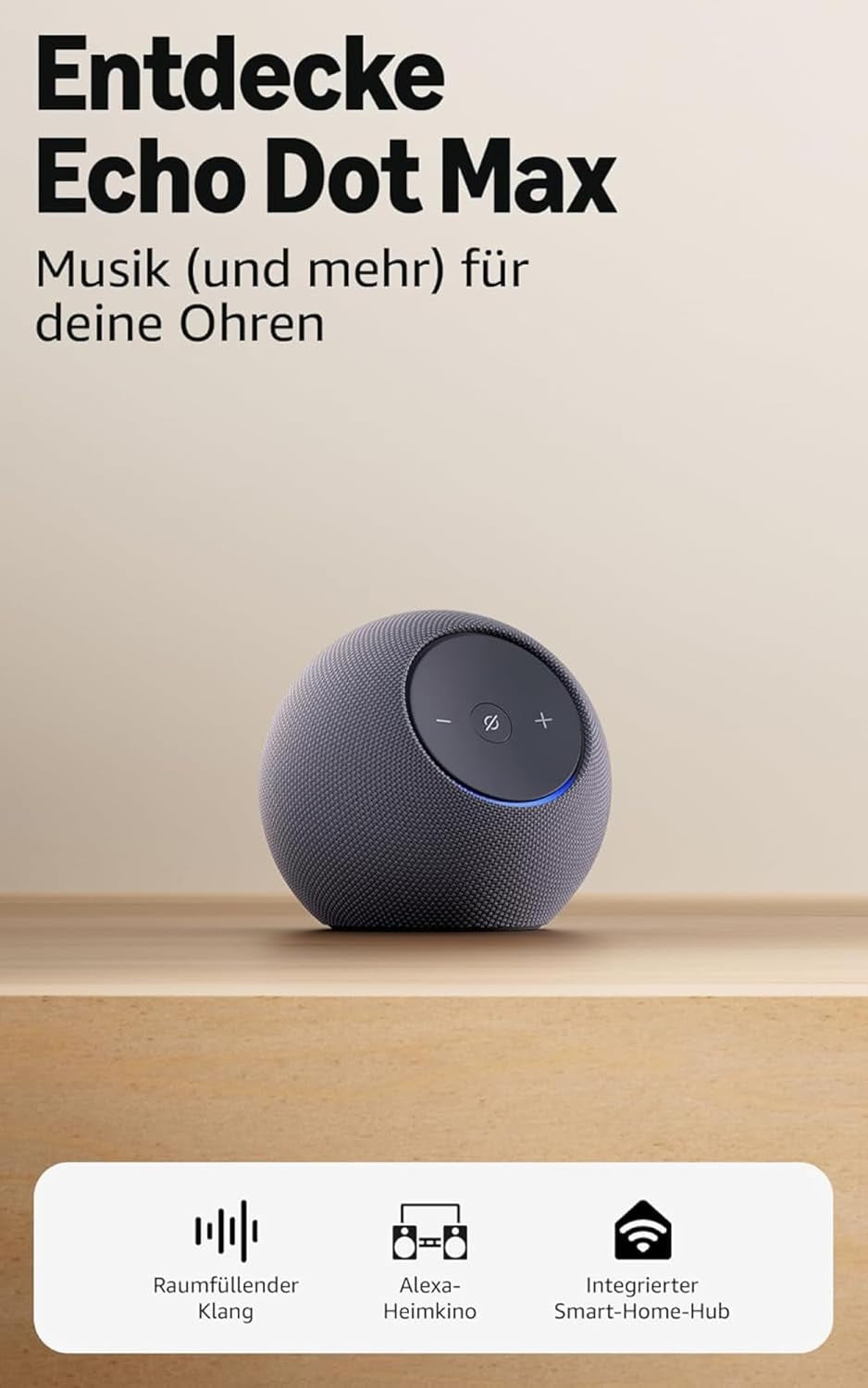 Echo Dot Max (Neueste Generation) + OSRAM Alexa-Steckdose