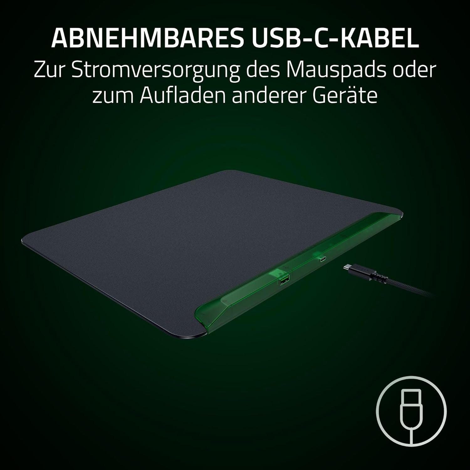 Razer Firefly V2 Pro Phantom Green Edition - Voll Beleuchtete Gaming-Mausmatte Mit Chroma RGB (USB 2.0-Hub, Mikrotexturierte Oberfläche, Rutschfeste Unterlage) Phantom Green