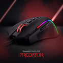 Redragon M612 Predator RGB Gaming Maus, 8000 DPI Kabelgebundene Optische Maus Mit 11 Programmierbaren Tasten & 5 Hintergrundbeleuchtungsmodi, Software Unterstützt DIY Keybinds Rapid