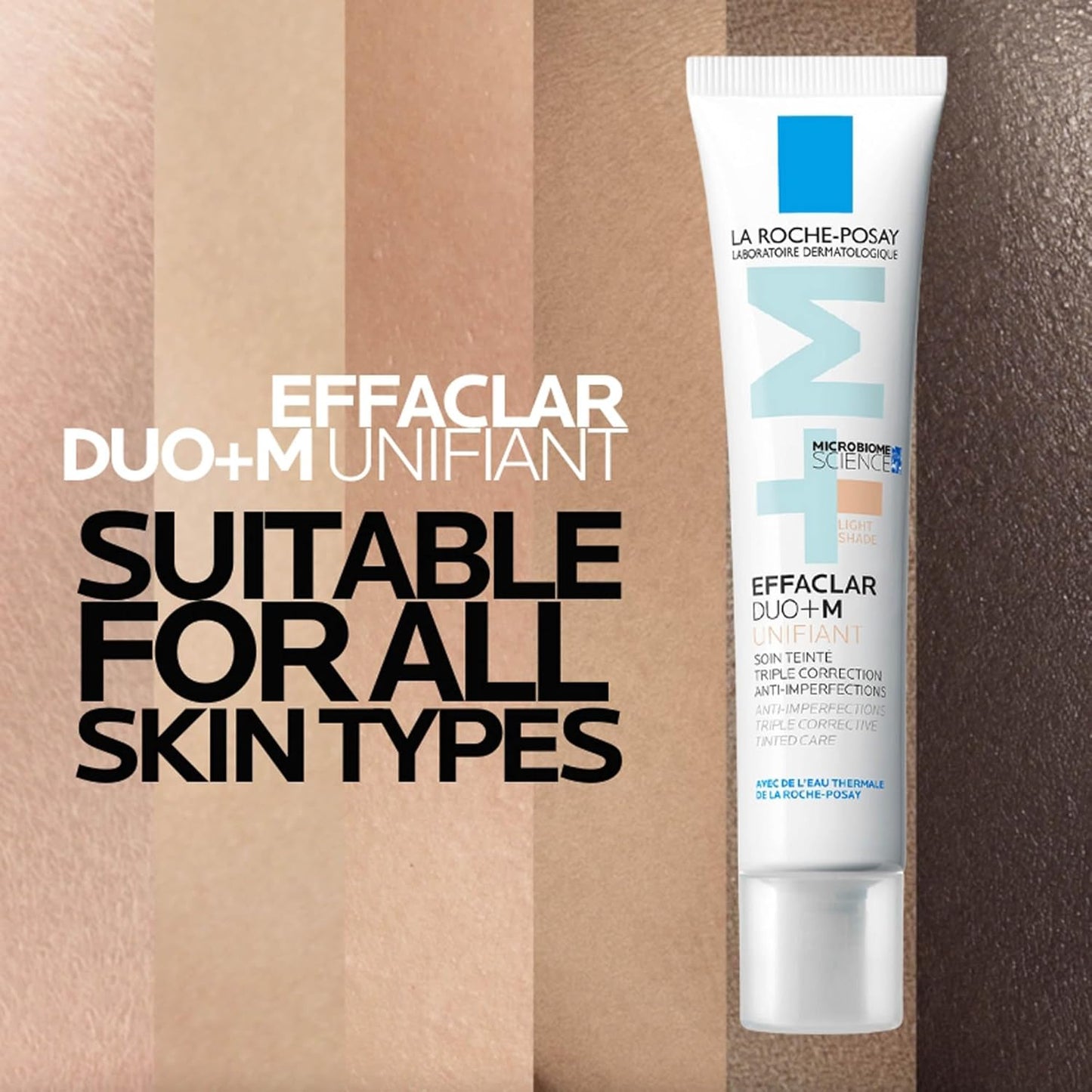 La Roche Posay Effaclar Duo+M Unifiant Hell, Getönte Gesichtspflege, Dreifach Korrigierende, Tiefenwirksame Pflege Gegen Unreinheiten Und Pickelmale, Anti-Rückfall, Für Zu Akne Neigende Haut, 40 Ml