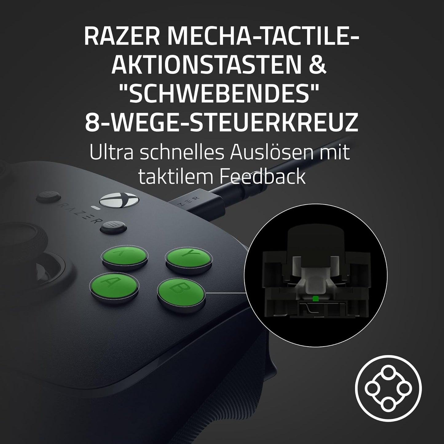 Razer Wolverine V3 Tournament Edition - Kabelgebundener Esports Controller Für Xbox X|S & PC (Mecha Tactile Action Buttons, Pro Hypertriggers, 8-Wege D-Pad, 3M USB-C Kabel) Schwarz