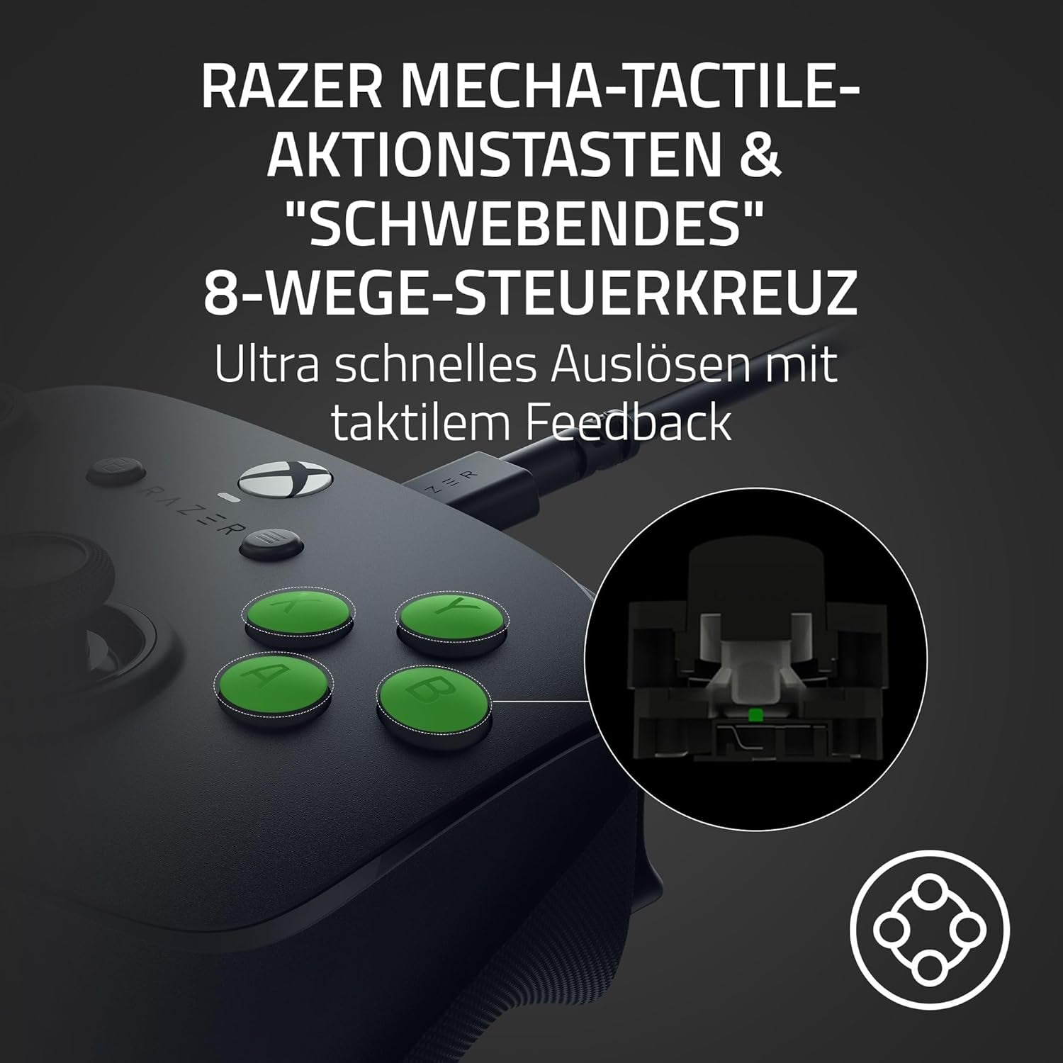 Razer Wolverine V3 Tournament Edition - Kabelgebundener Esports Controller Für Xbox X|S & PC (Mecha Tactile Action Buttons, Pro Hypertriggers, 8-Wege D-Pad, 3M USB-C Kabel) Schwarz