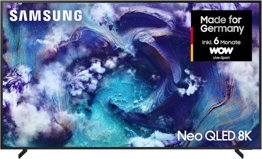 Samsung Neo QLED 8K QN900F 75 Zoll (189 Cm) Mini LED Fernseher, Antireflexion, 8K AI Upscaling, Metal Frame Design, Knox Security, Dolby Atmos, Art Store Galerie, Samsung Vision AI Smart TV