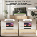 Soundbar Für TV Geräte, 2-In-1 Trennbare Tower-Lautsprecher Mit Bluetooth 5.3/Hdmi-Arc/Optisch/Aux – Wandmontagefähige Home Cinema Sound Bar Mit Surround-Sound Für Pc/Gaming/Projektoren (Black) 1Pcs