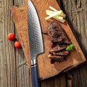 XITUO Chef Knife Damascus Steel 8-inch VG 10 Sharp Gyutou Utility Slicer Cleaver Knife Resin Honeycomb Handle Kitchen Knives