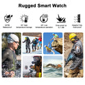 Smart Watch ROCK Rugged Watch For Men Outdoor Sports Waterproof Fitness Tracker Blood Pressure Monitor smartwatch