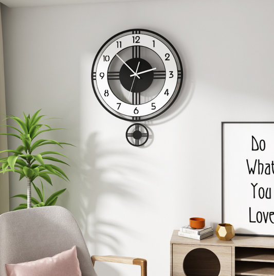 Acrylic Clock Pendulum Modern Design Clock Creative Quartz Silent Watch Home Decor