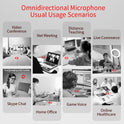 360° Pickup Video Voice Call USB Omnidirectional Microphone Video Conference Microphone Webcast Microphone